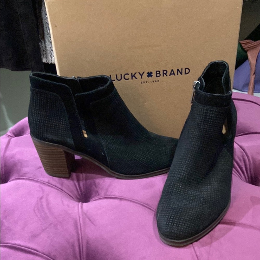 Lucky Brand Women's Black Ankle Boots